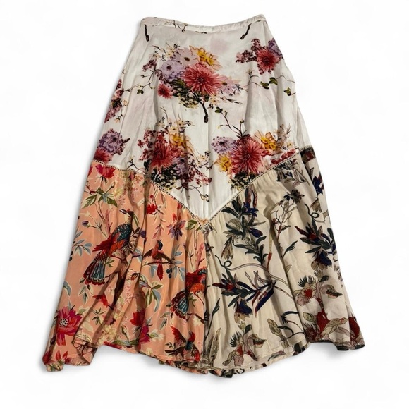 Cream and Pink Boho Maxi Skirt - Picture 4 of 9